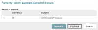 Authority Record Duplicate Detection Results