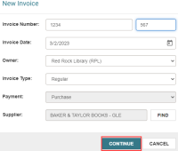 New Invoice Dialog