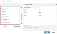 Column Settings dialog.