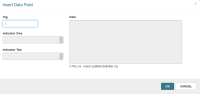 Insert Data Field dialog.