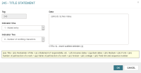 Edit tag data dialog.