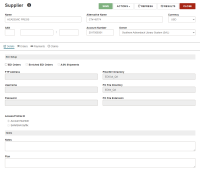 Supplier workform.