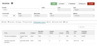 Invoice workform, Bibliographic Records view