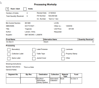 Printable Item Workslip