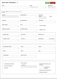 Blank New Item Template workform