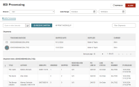 EDI Processing workform, ANS Processing tab