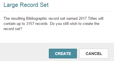Large Record Set Dialog