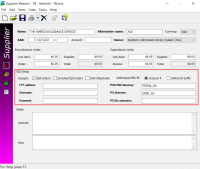 Supplier workform, EDI Setup options