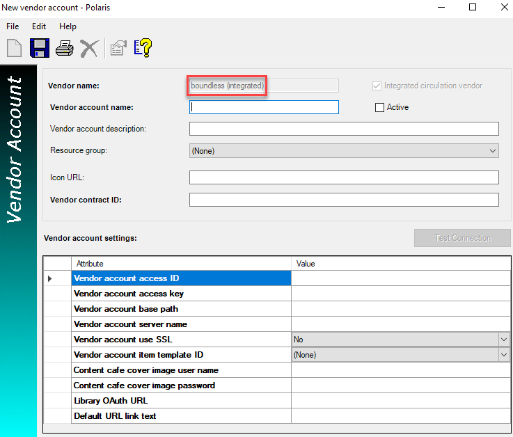 Click to expand Bounless as the new vendor