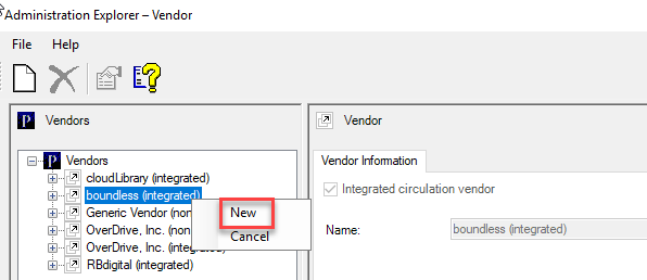 Click to Expand New Vendor