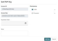 Edit PAPI Key Dialog