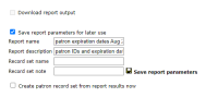 Editing report parameters