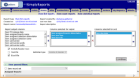 Editing a saved report
