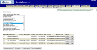 Selecting a report to edit