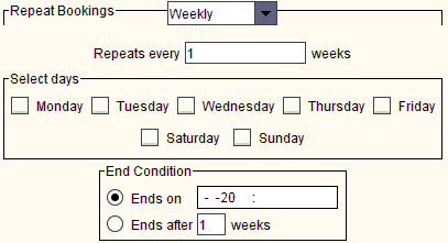 Additional weekly booking prompts