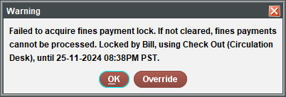 Fines payment lock