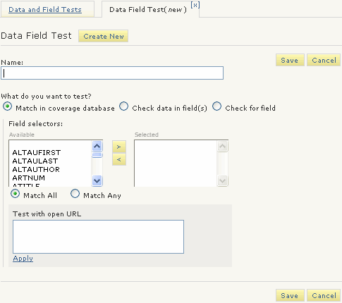 Data Field Test (new)