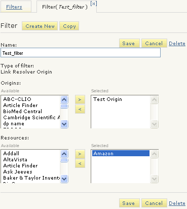 Filter (filter_name) tab