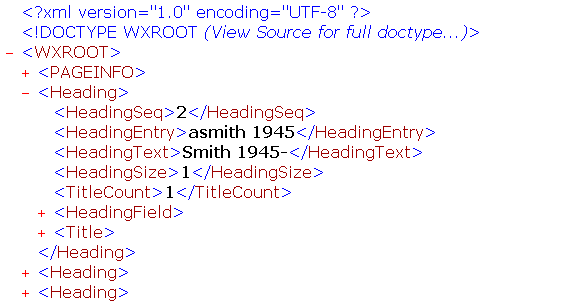 Web OPAC XML search results for author equals smith